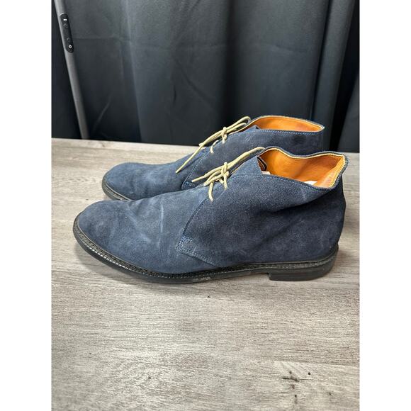 Allen Edmonds Navy Blue Suede Chukka Boots Size 14